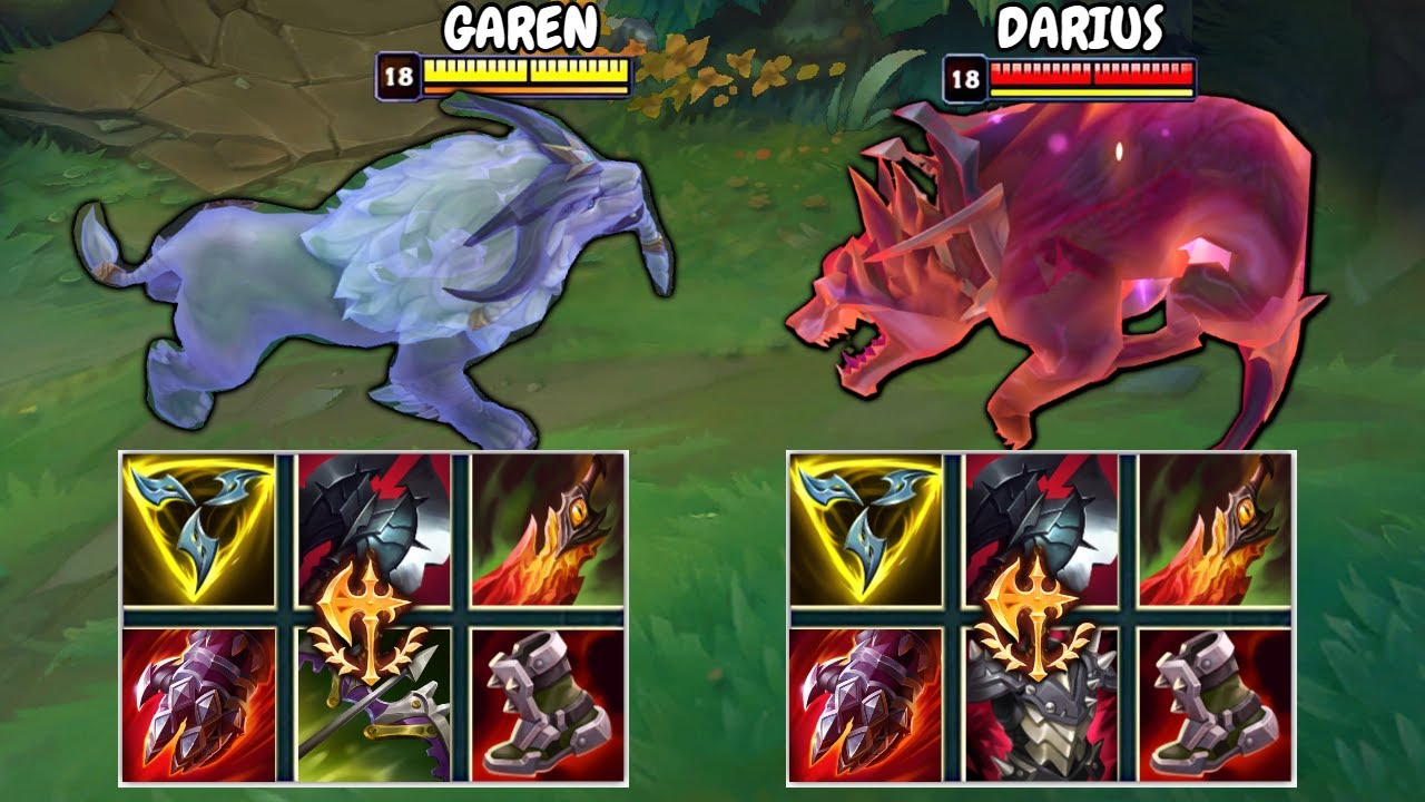 GOD-KING GAREN vs GOD-KING DARIUS FULL BUILD FIGHTS & Best Pentakills!