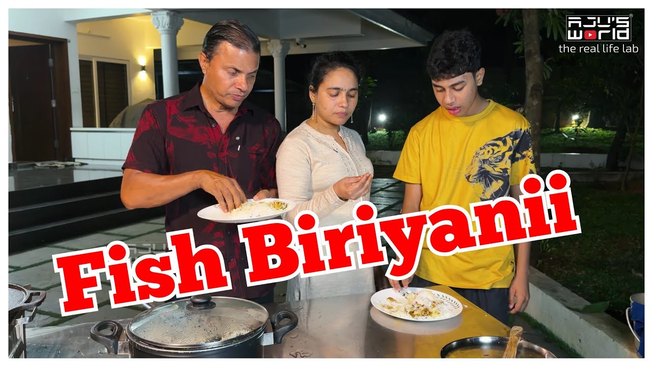 എന്റെ പരീക്ഷണ മീൻ ബിരിയാണി.../  Family vlog /Biriyani recipe /dinner /Fish Biriyanii making 