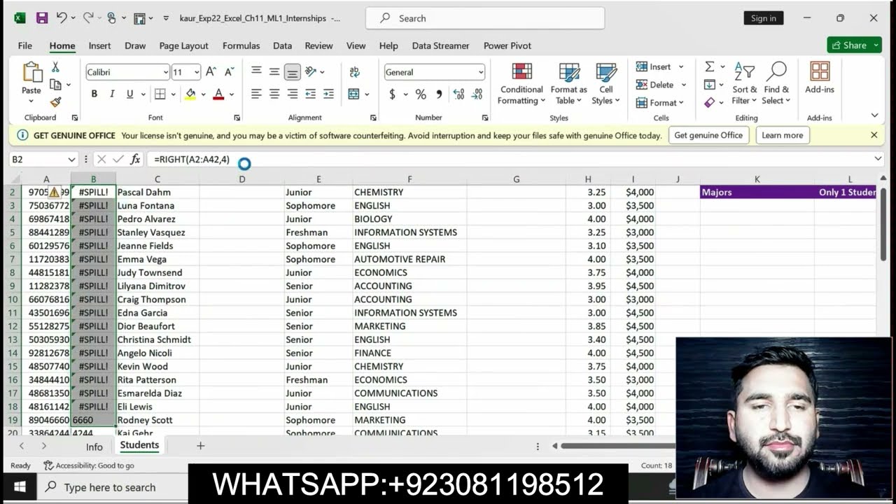 Exp22_Excel_Ch11_ML1_Internships | Excel_Ch11_ML1_Internships | Ch11_ML1_Internships
