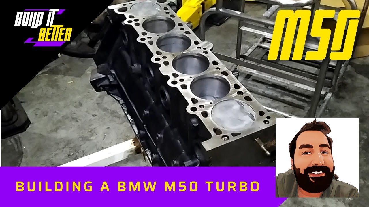 HOW TO BUILD A BMW ENGINE M50 M52 TURBO 1 of 4 (BLOCK)
