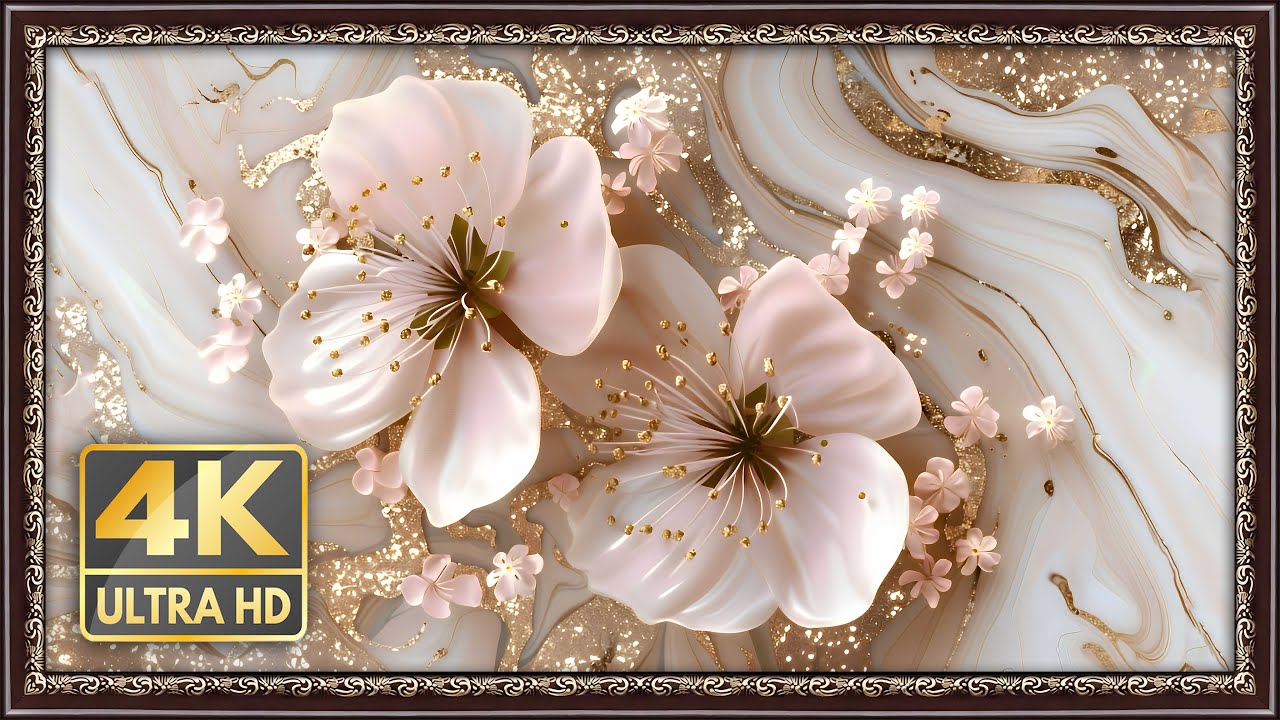 The Art Corner 4K & Full HD | Silence Framed TV Art | Screensaver Tv | flowers