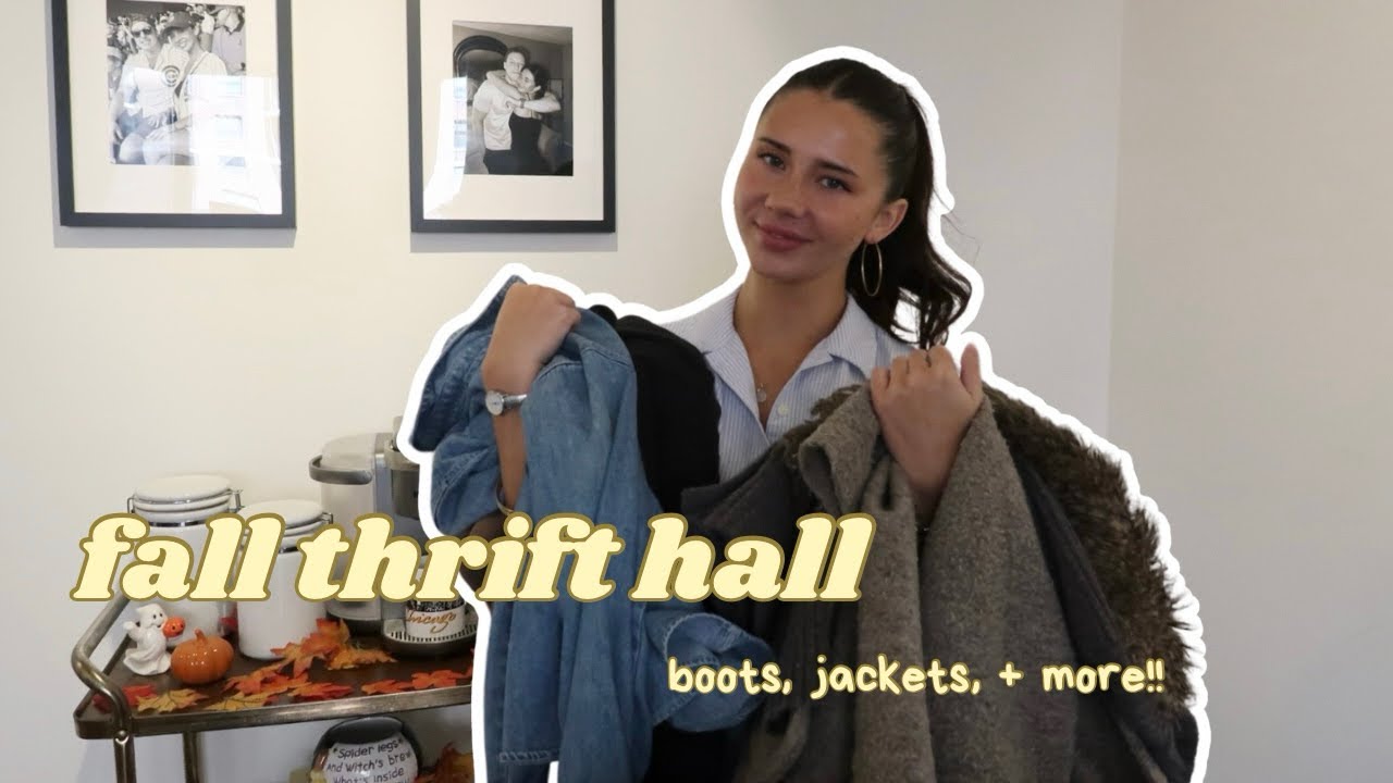 HUGE FALL THRIFT HAUL! | everything i&rsquo;ve recently thrifted for fall 2024