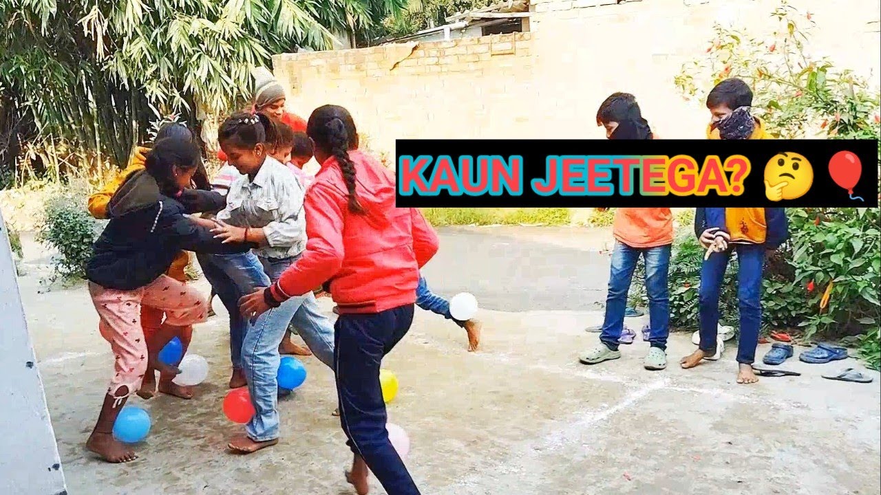 पैर में गुब्बारा बाँधकर जबरदस्त मुकाबला 🎈🔥//Pair Me Gubbara Bandhkar Dhamakedar Game 😂🎈