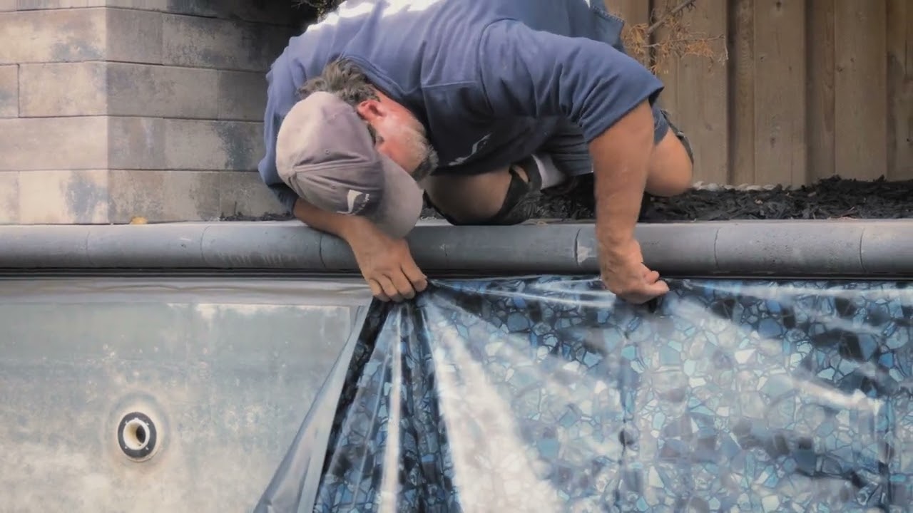 Mirage Pool & Spa Vinyl Liner Install - Latham Liner, Butterfly Effect