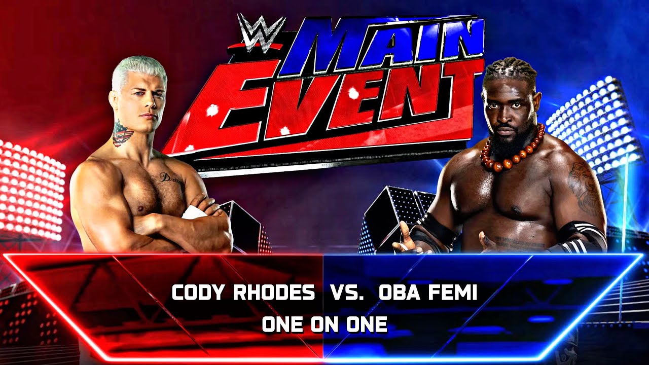 WWE 2K25 Cody Rhodes VS Oba Femi Main Event Gameplay