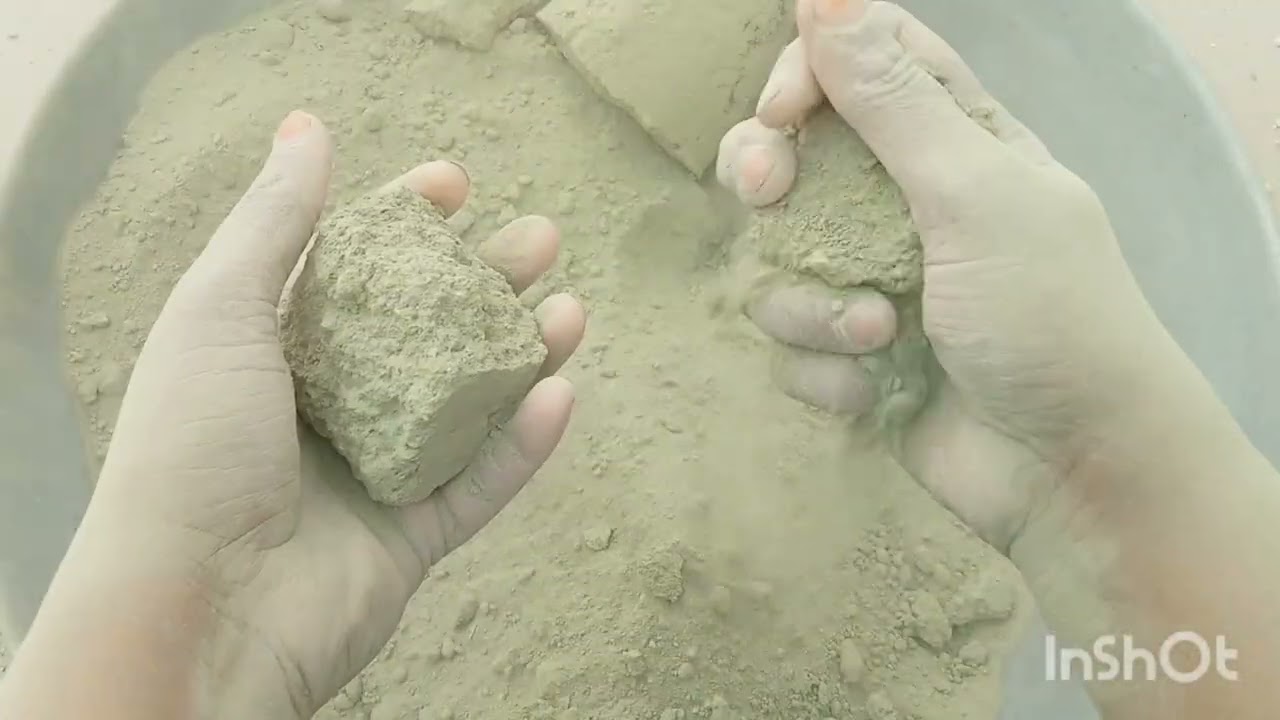 Unlimited dust Ka toofan gritty green sand dusty claypot crumbling dust play totally satisfying VDo🤤