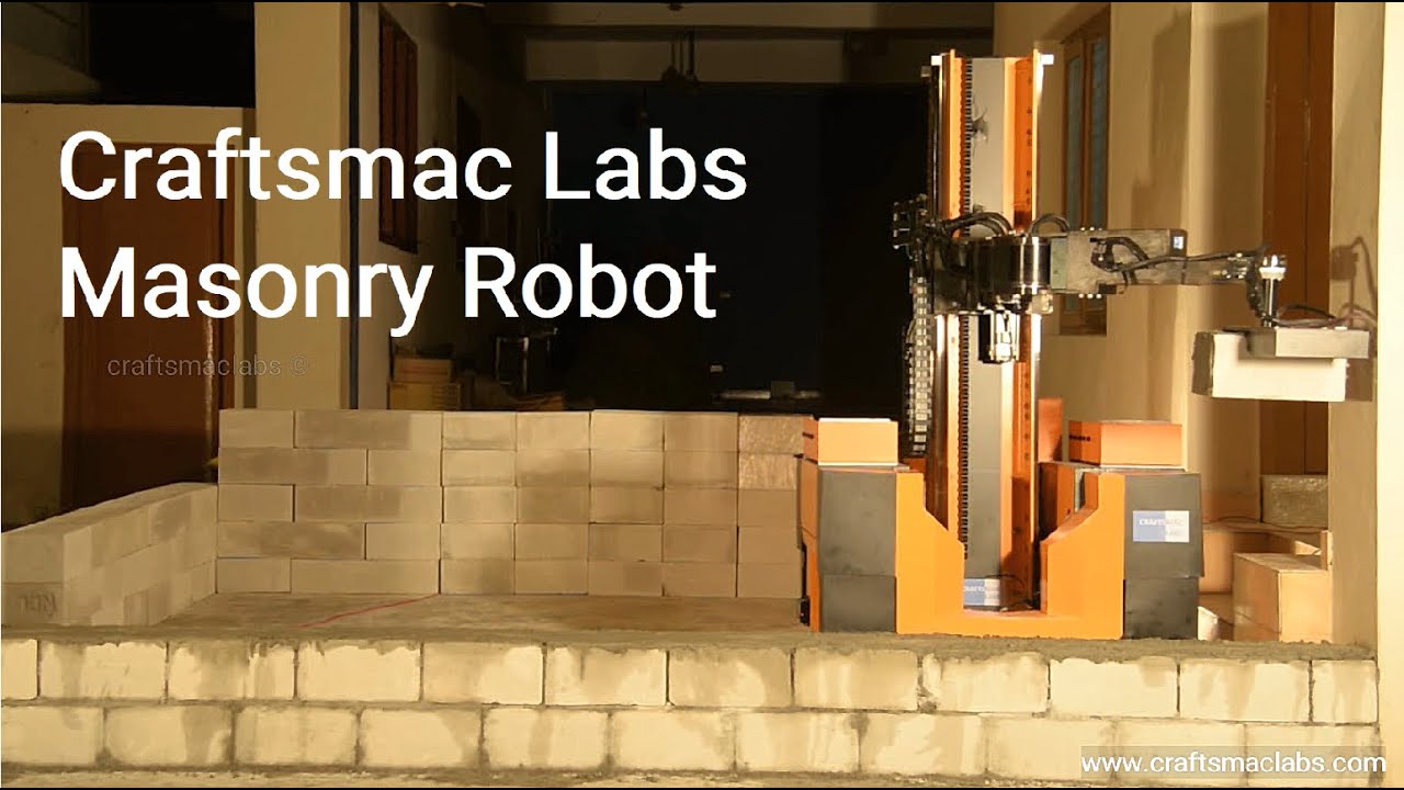 Craftsmac Labs Masonry Robot - Bricklaying Wet Test