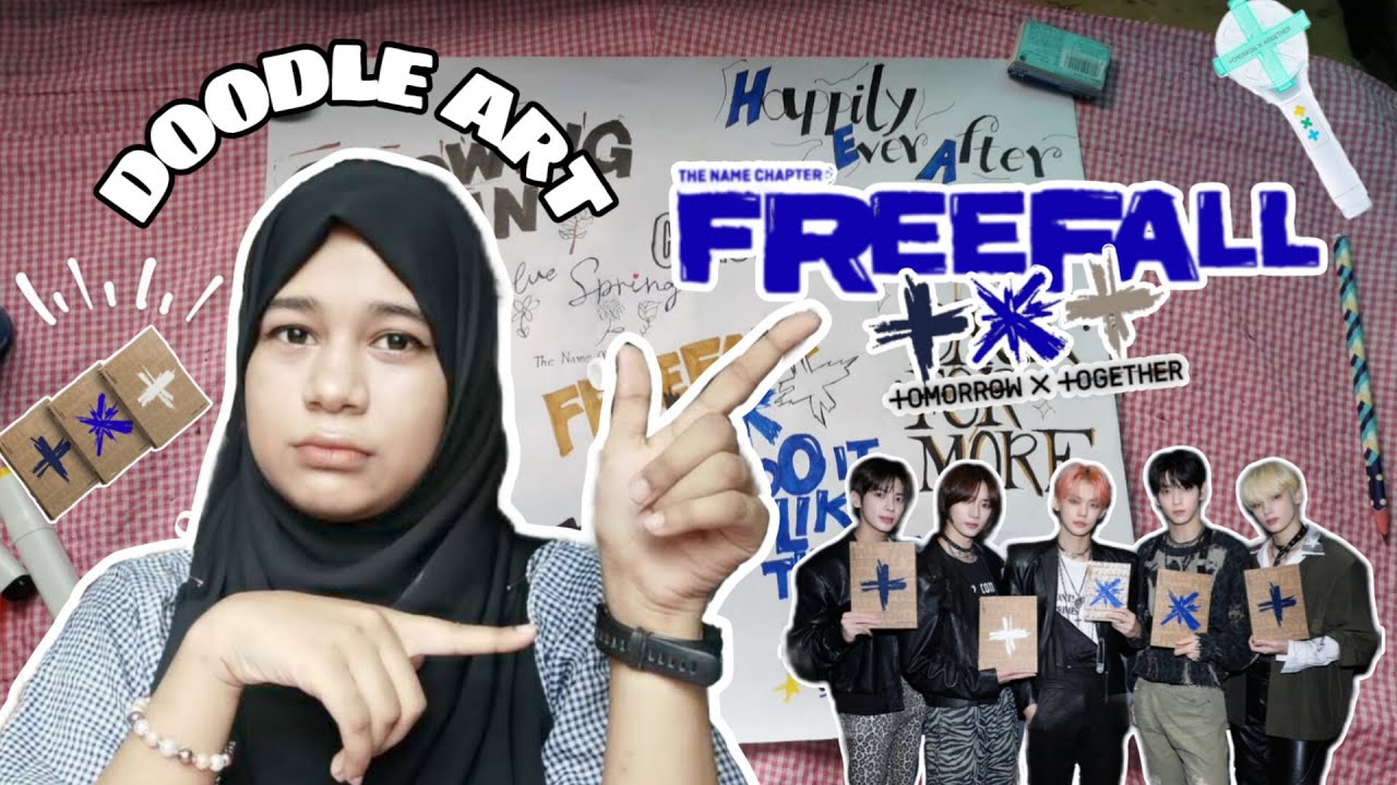 TxT Doodle Art 🎨 | The name chapter: FREEFALL album doodle art. 