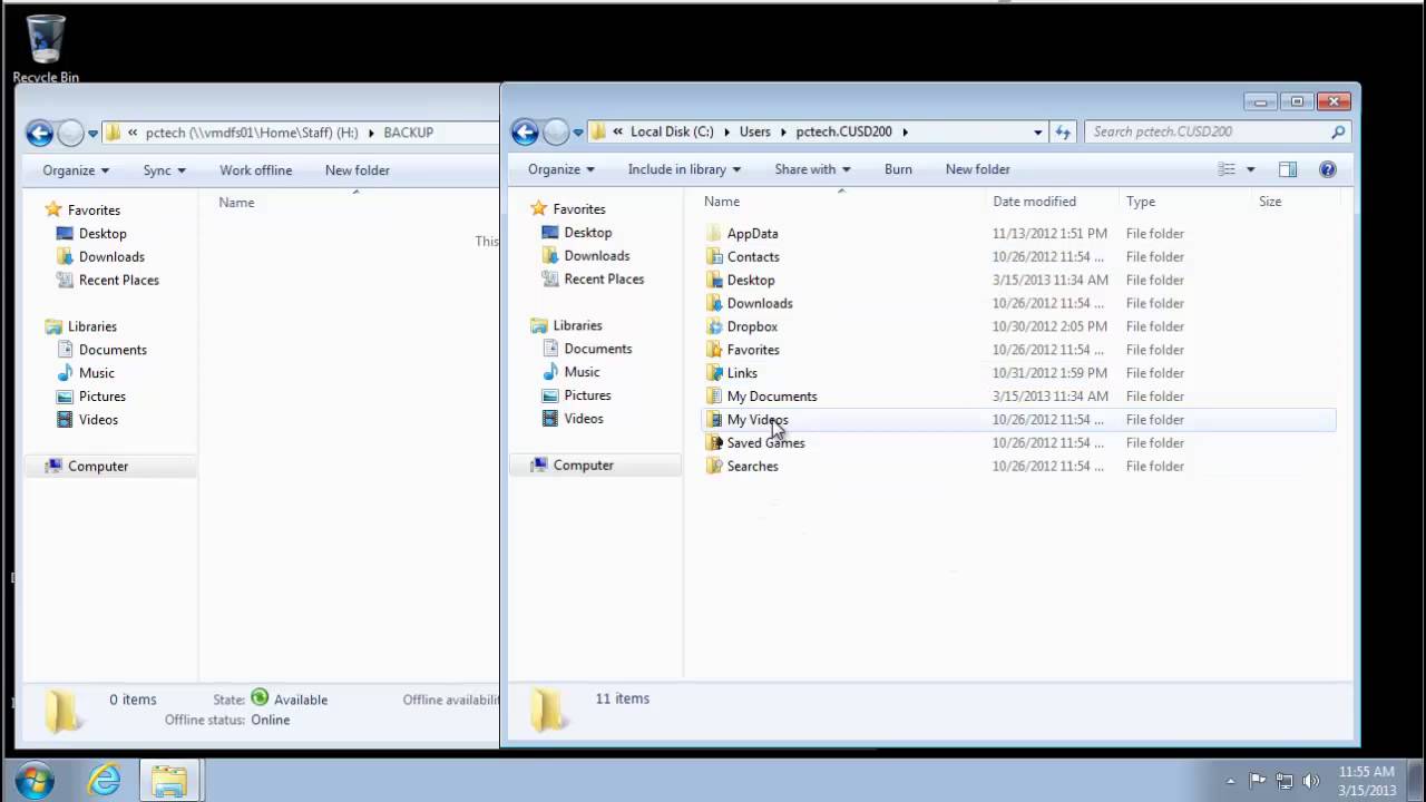 CUSD200 Department of Technology - Backing up Profile