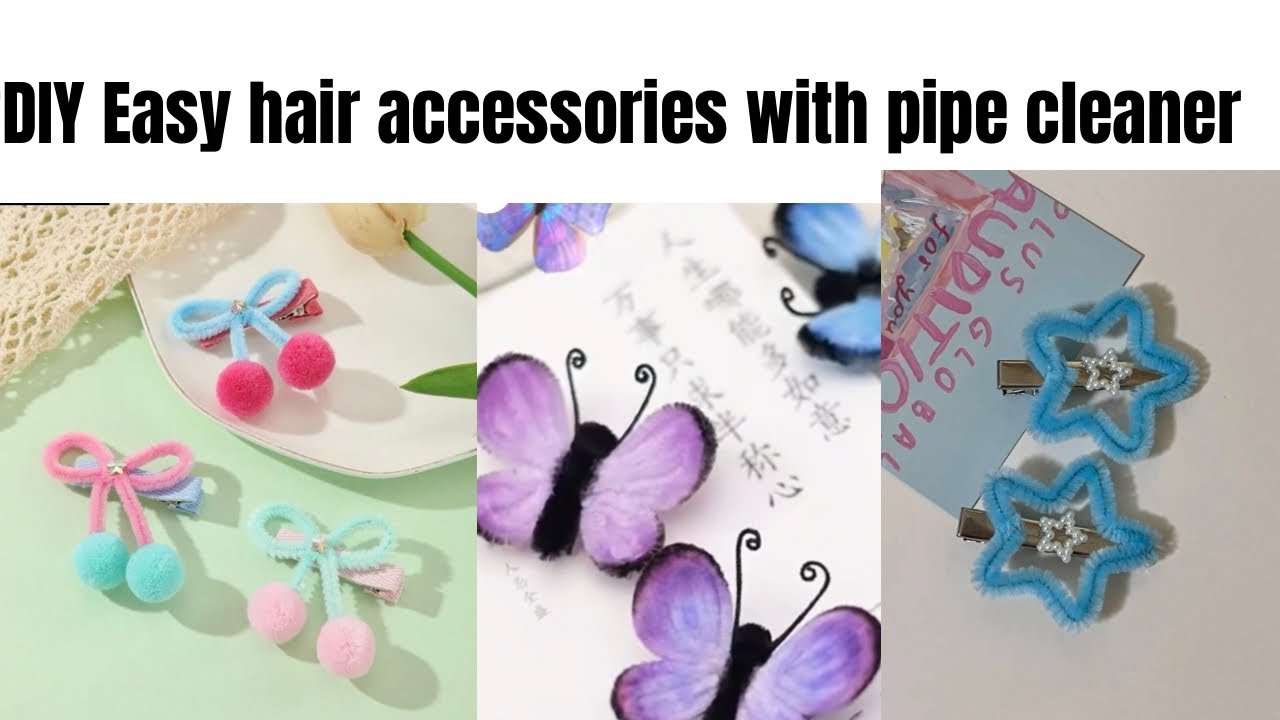 diy cute and easy hair accessories with pipe cleaner | pipe cleaner crafts