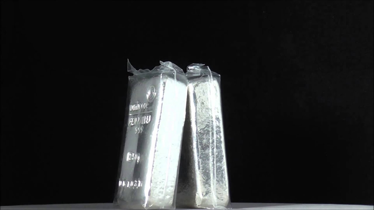 Umicore 250 gram Cast Silver Bar 999.0