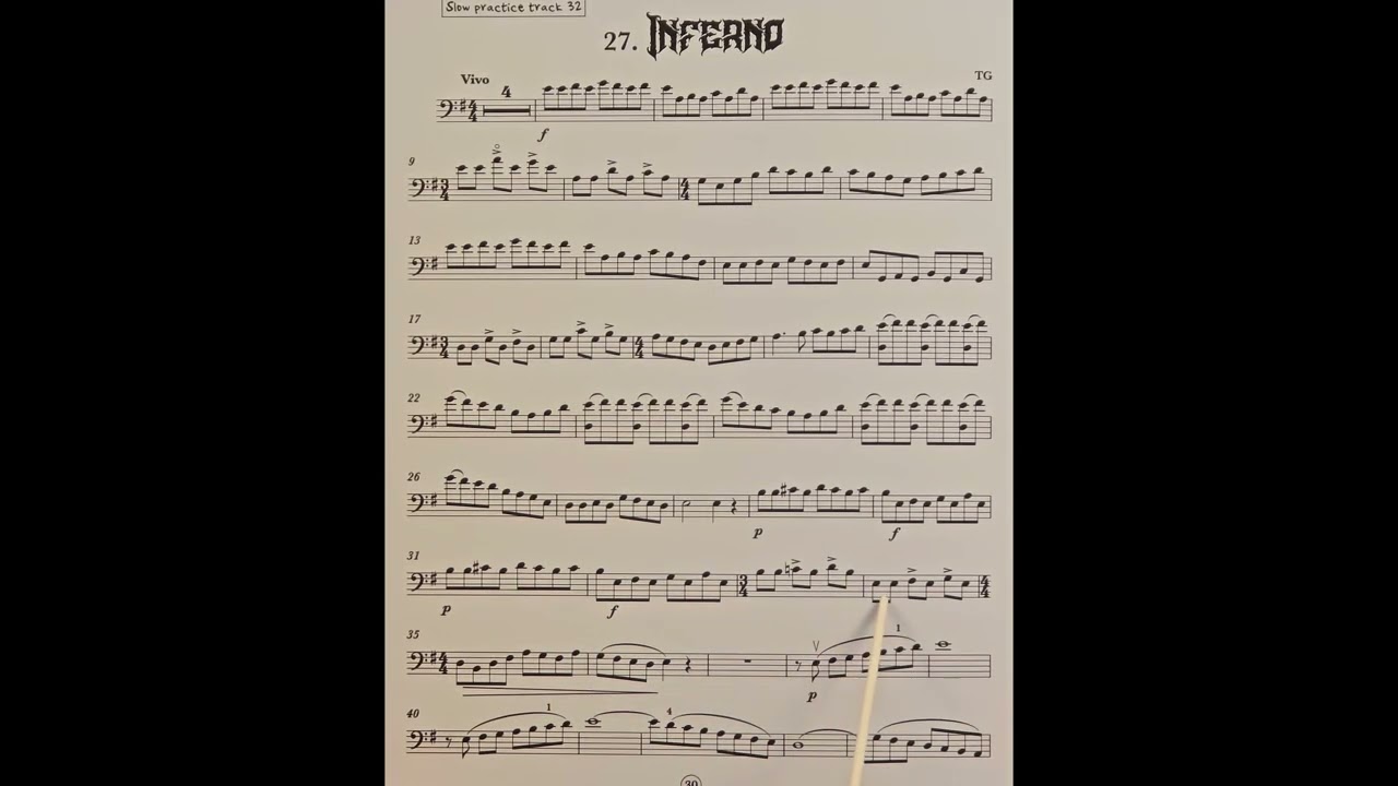 27 Inferno piano accompaniment at rehearsal speed