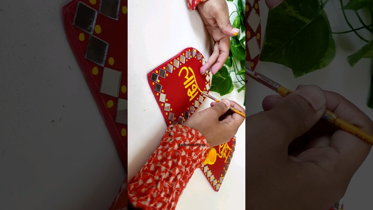 #shorts✨ Let's make🪔 Shubh Labh from Cardboard #diy #diwali #art #diwalispecial #youtubeshorts