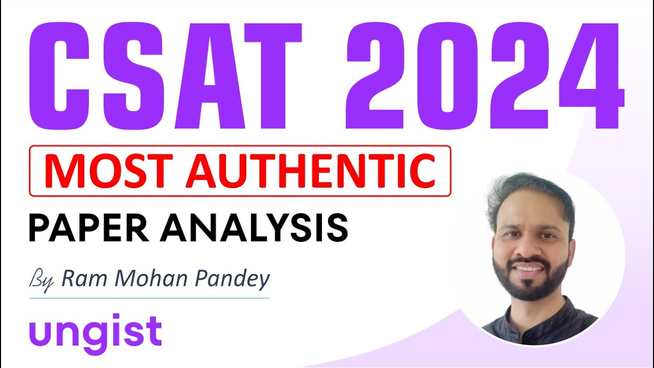 CSAT 2024 Solved Paper | UPSC CSAT 2024 Analysis | UPSC CSAT 2024 | By Ram Mohan Pandey | @UNGISTIAS