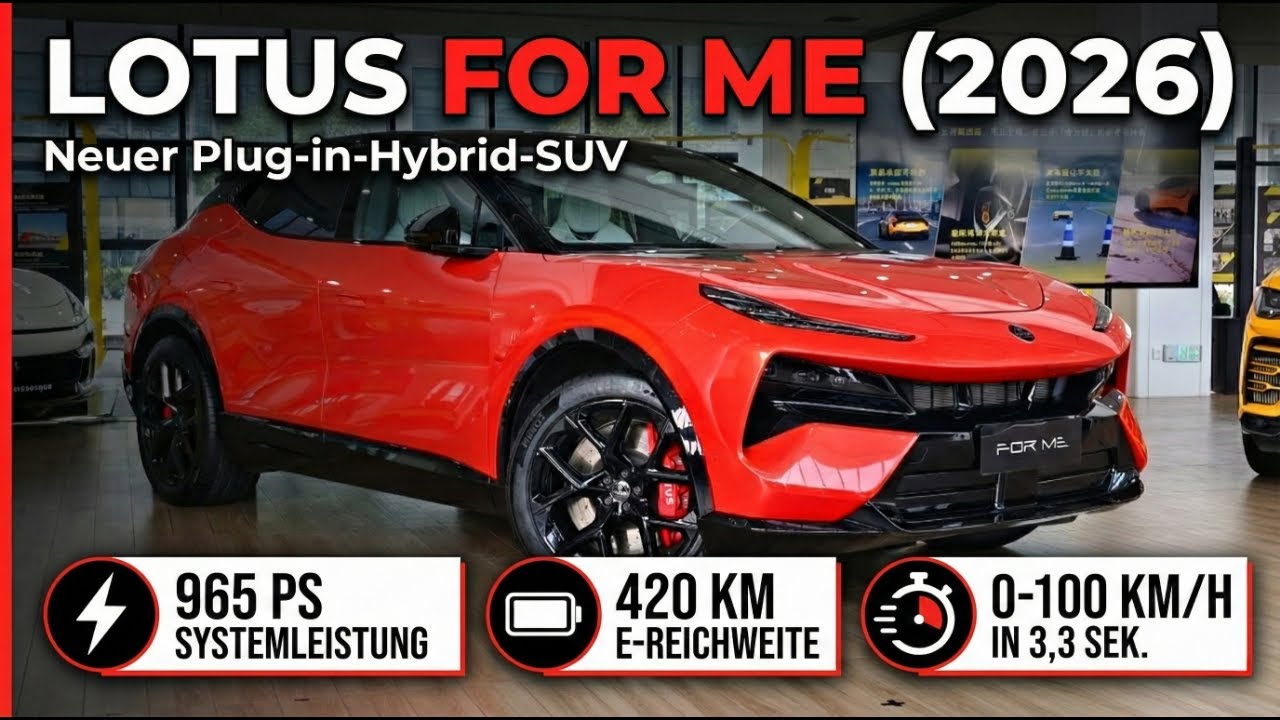 2026 Lotus For Me | Neuer Plug-in-Hybrid-SUV mit 965 PS & 420 km