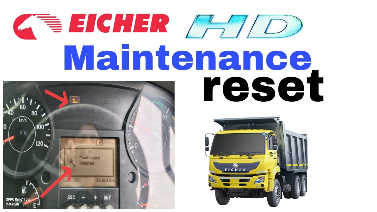 How to maintenance reset in eicher hd vehicles||👍