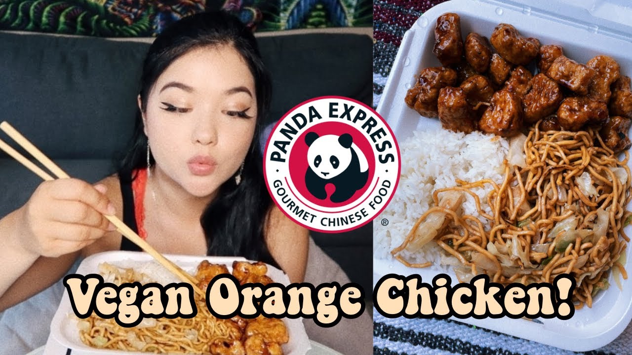 TRYING THE NEW VEGAN ORANGE CHICKEN FROM PANDA EXPRESS! | Mukbang & Taste Test