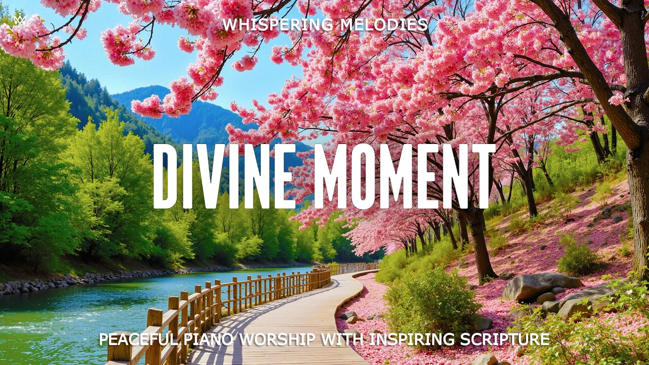 DIVINE MOMENT | Peaceful Piano Worship with Soul-Soothing Scriptures & Gentle Spring Scenes