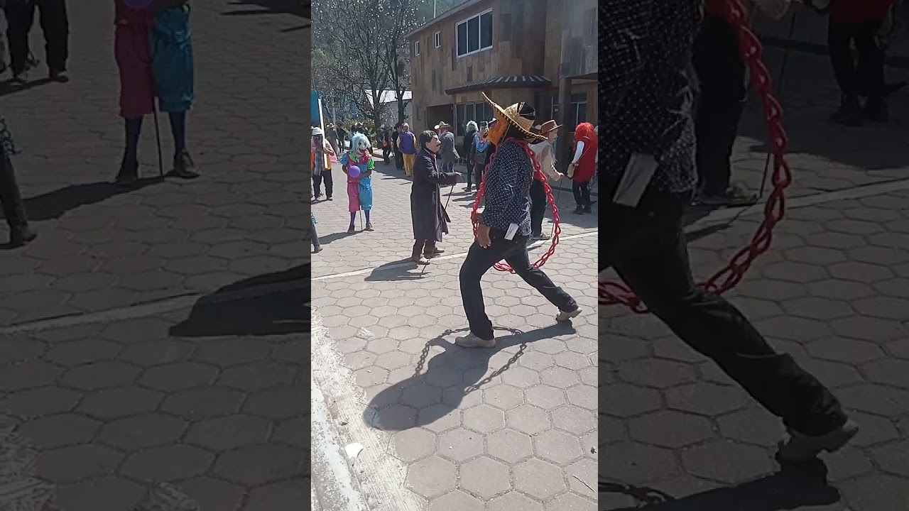 Carnaval en el barrio del Carmen chilchotla, cuadrilla de pabajo.2023