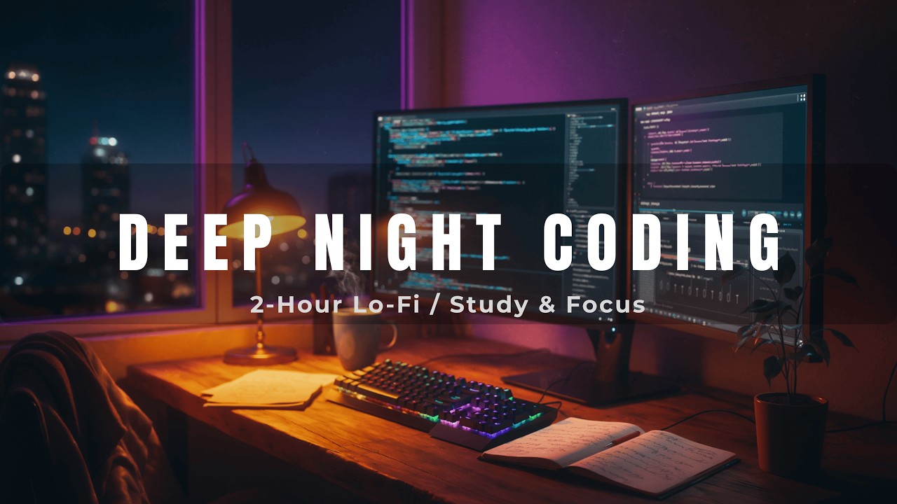 [No Ads] Deep Night Coding Lo-Fi 🌌 2-Hour Chillhop to Focus & Work