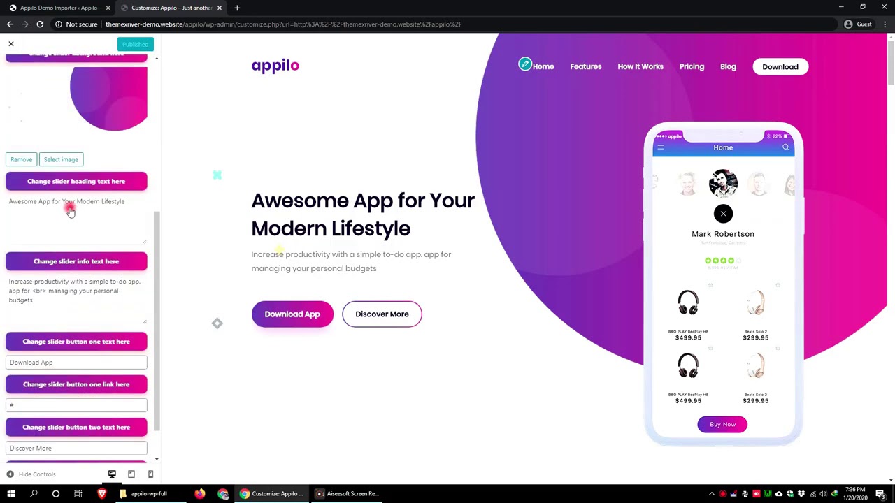 Appilo   App Landing WordPress Theme for App Showcase