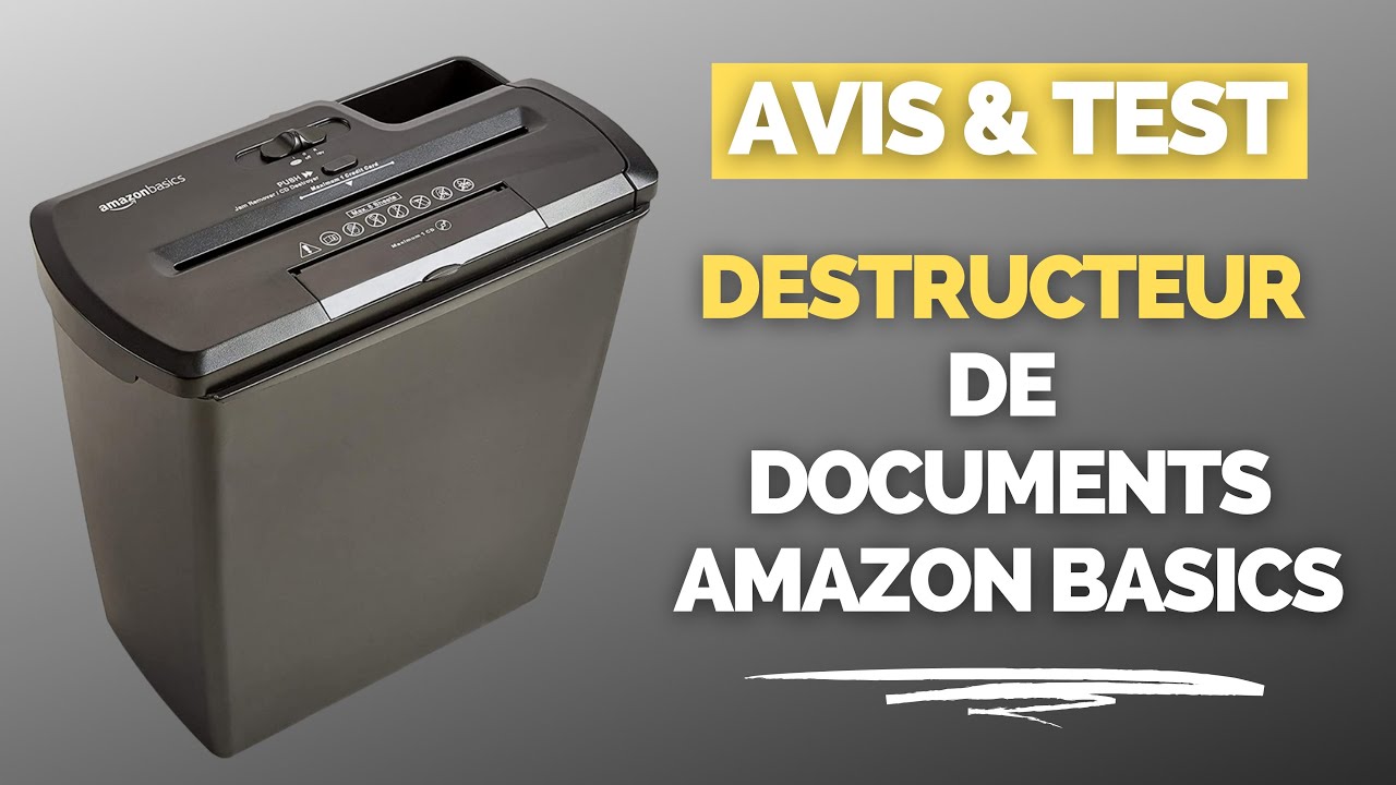 Destructeur de Document Amazon Basic [Papier - Carte de Crédit - CD / DVD] 🗑️ Test & Avis🗑️