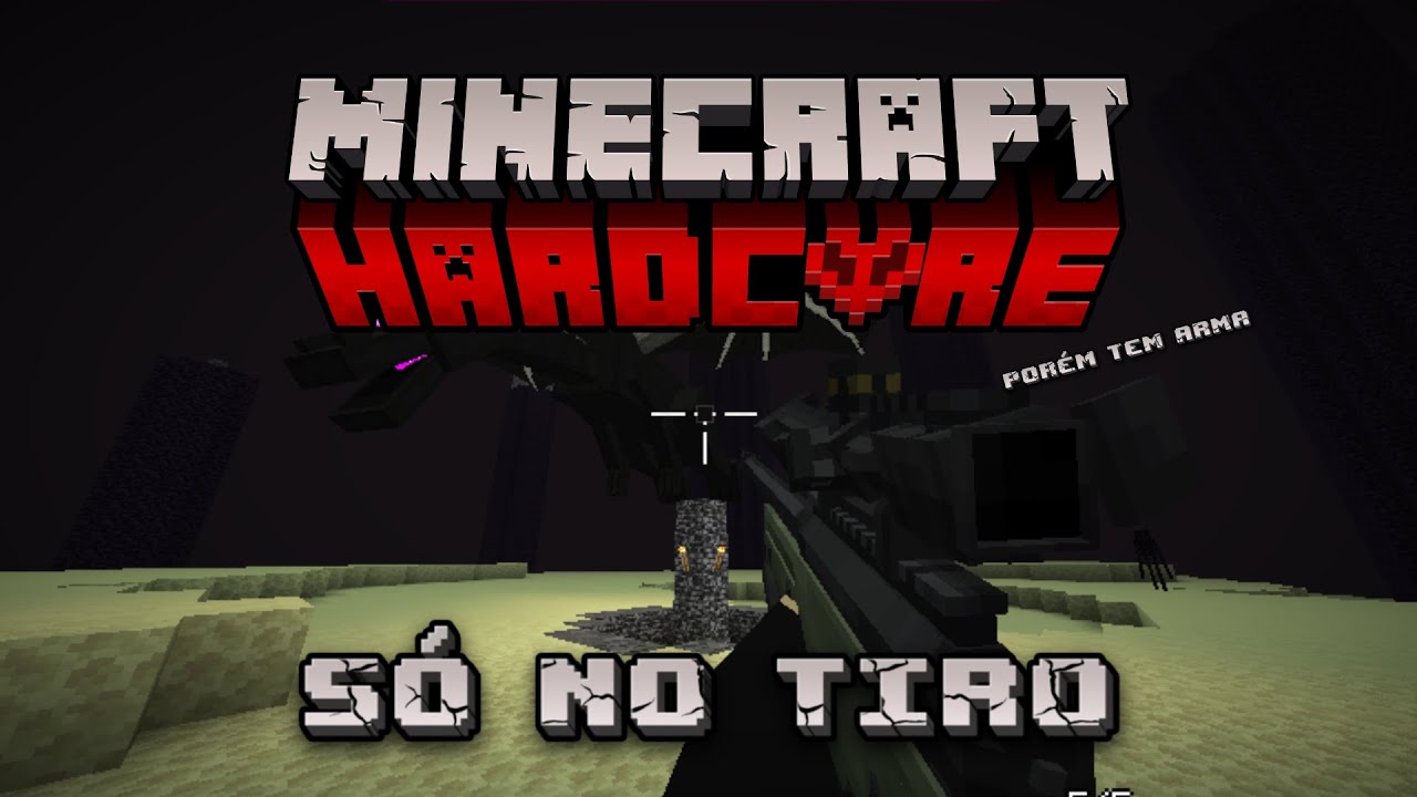 Zerando Minecraft no Hardcore na base do tiro - Parte 1