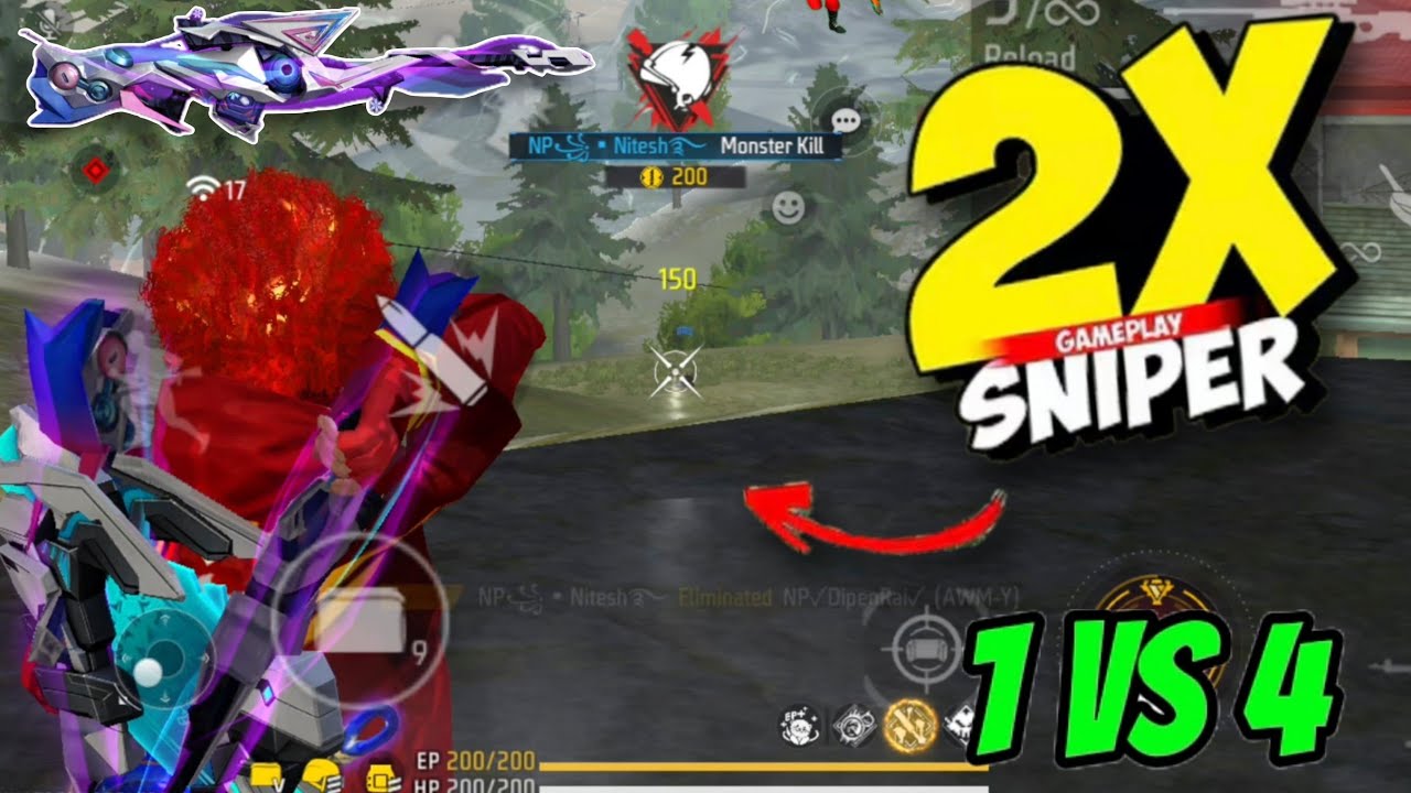 New Ramzan Double Sniper Gameplay | Solo vs Squad | AWM Gameplay | 10 kills | FREE FIRE MAX 