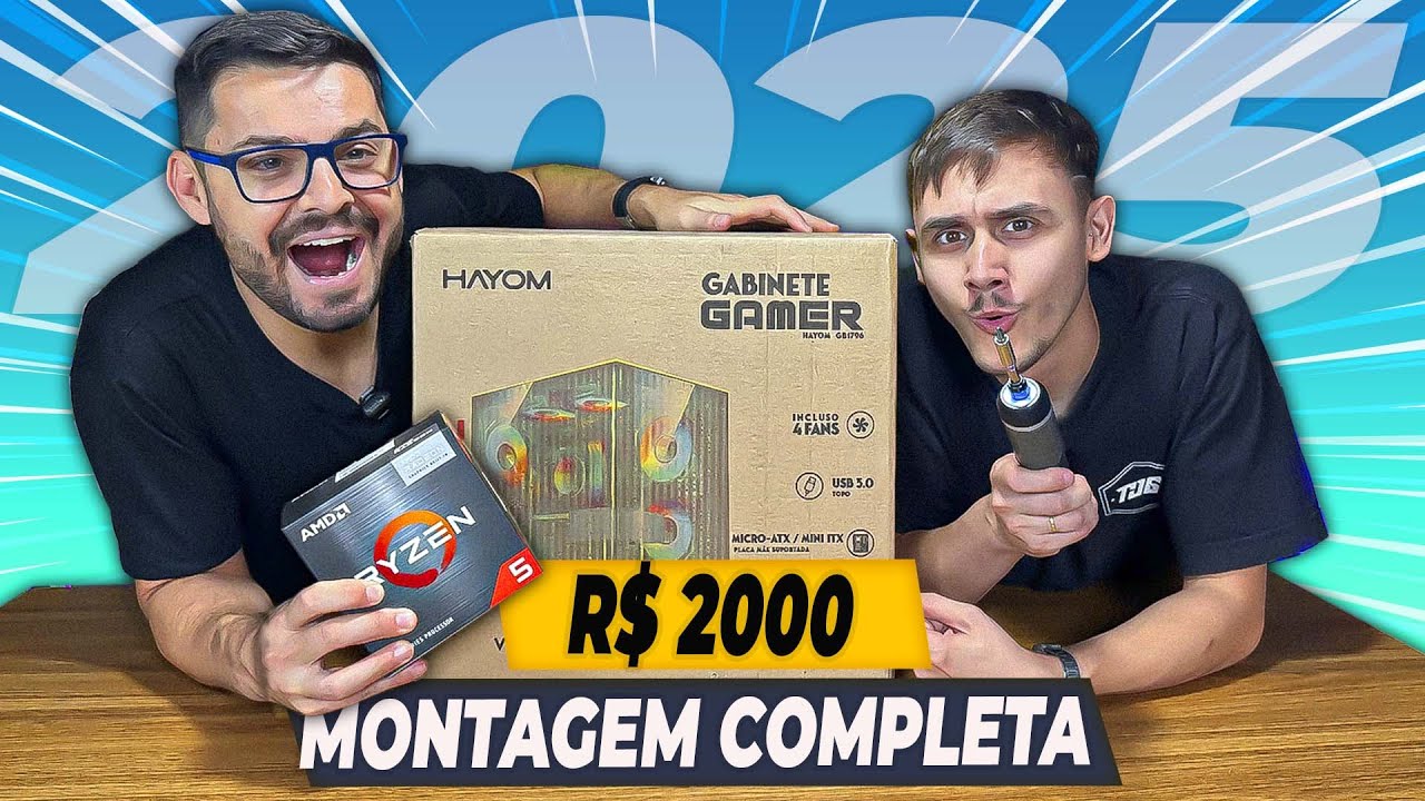 Montamos um PC GAMER BARATO at&eacute; R$ 2000 p/ JOGAR em 2025 I Teste em Jogos