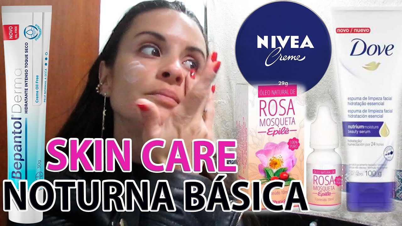 Skin Care Básica Noturna com produtos de farmácia e baratinhos | Aplicação e uso