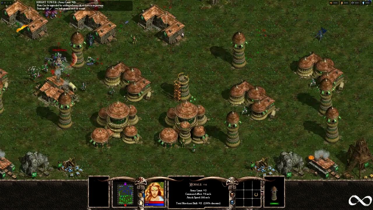 Warlords Battlecry III, AI Battle, Dark Elf vs Knight