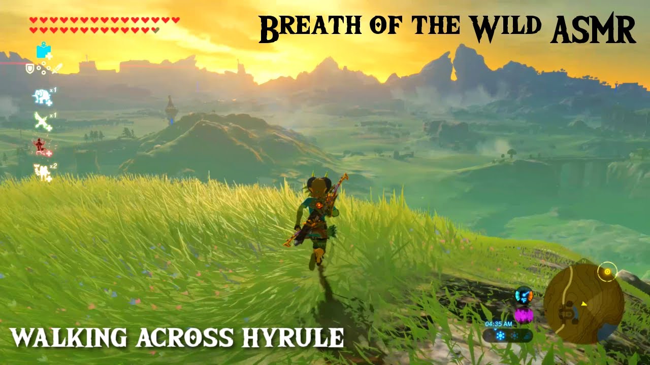 Breath of the Wild ASMR ⛰️ Walking Across Hyrule 🏯 Close Up Whispers