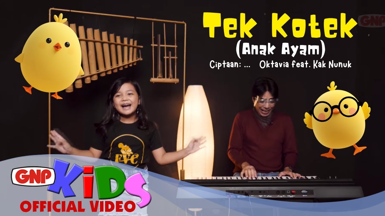 Tek Kotek Anak Ayam - Octavia feat Kak Nunuk | Lagu Anak Belajar Berhitung Ceria