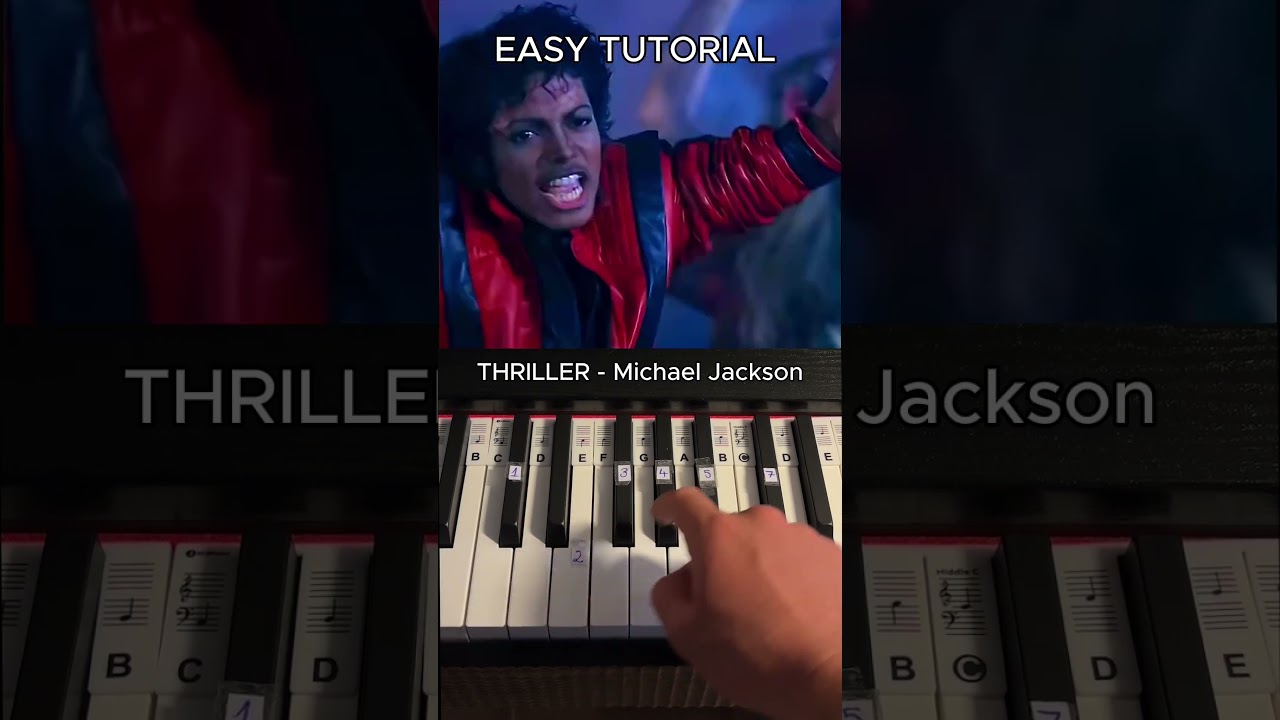 THRILLER - MICHAEL JACKSON TUTORIAL FOR BEGINNERS!  #piano #pianotutorial #donnermusic #ouras300