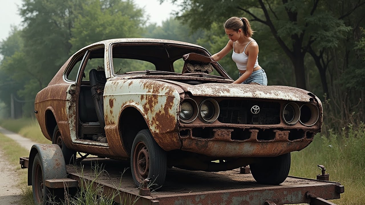 Restoration of a Rusty Car. Saving a Rusty Toyota: The Restoration Journey That Defies the Odds!