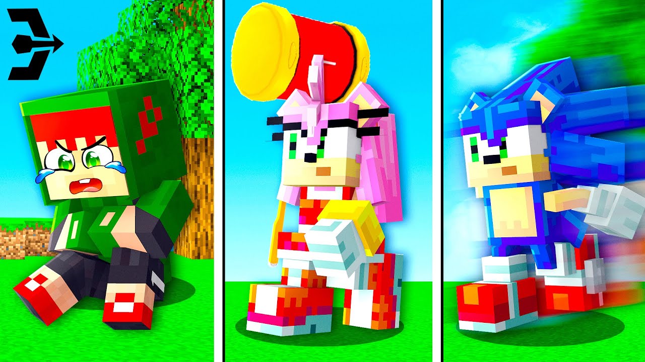ЭВОЛЮЦИЯ ЭМИ В СОНИКА В MINECRAFT!! КТО ЛУЧШЕ?