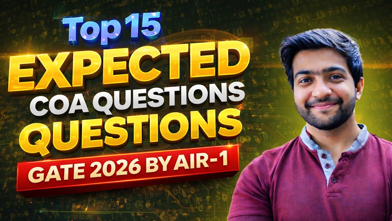 15 Expected Questions Of COA IN GATE 2026 | Gate Questions Leaked #gate2026  #gateexam