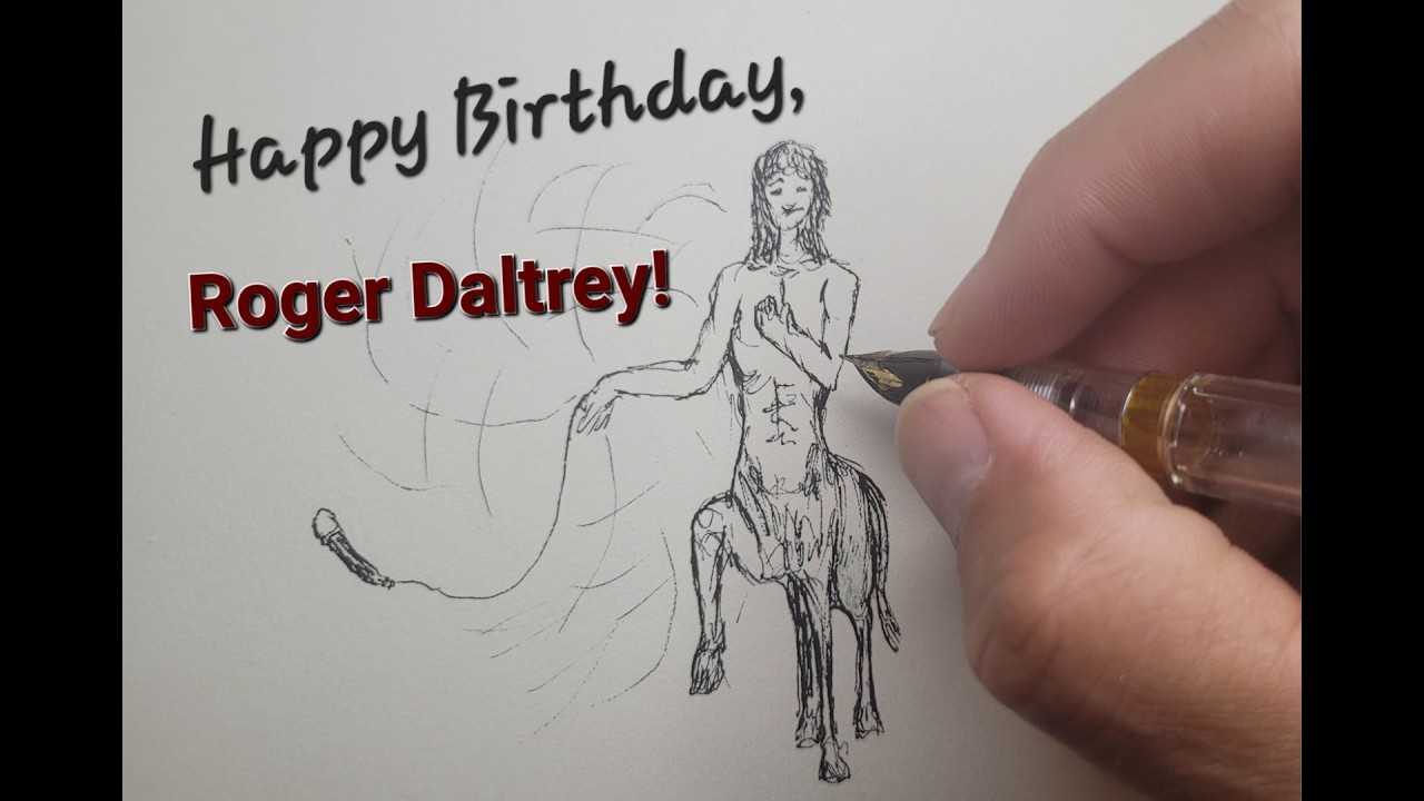 Happy Birthday, Roger Daltrey! A quick Centaur doodle.  NOTE: Humans & Horses have 7 neck vertebrae.