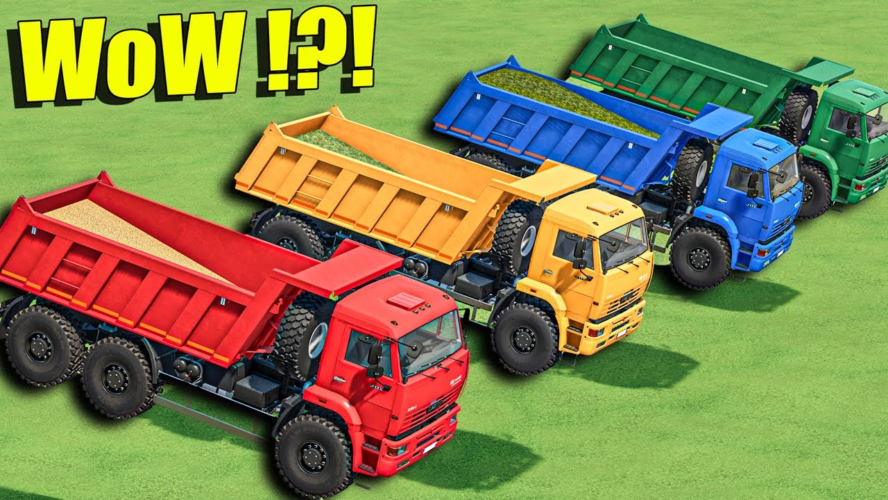 Transport Of Colors ! DELIVERING ANIMAL FEED TO BARN with TRUCKS - Farming Simulator 22