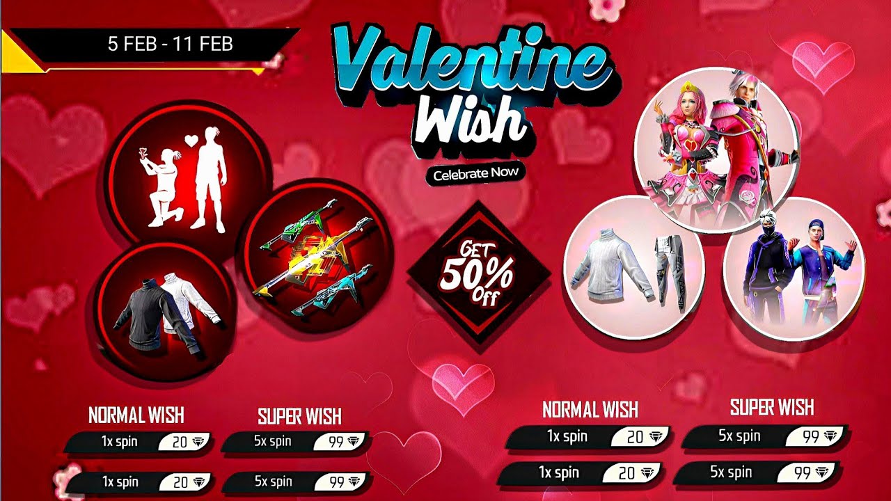 Valentine Wish 2026 Event Free Fire 💥😯,Rose Emote Return | Free Fire New Event |Ff New Event