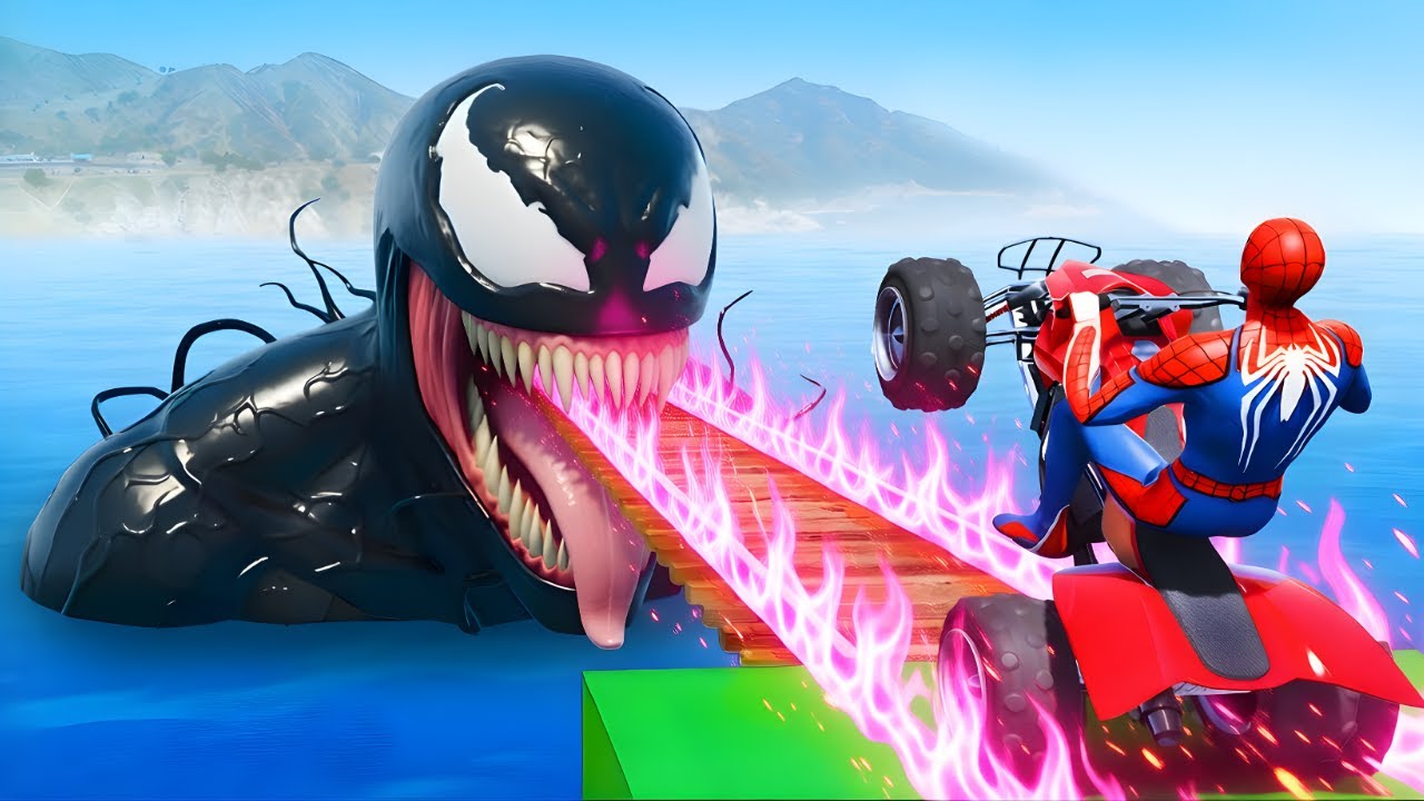 SPIDER-MAN Rescue Superheroes vs Giant Venom l GTA 5 Epic Superhero Battle with batman