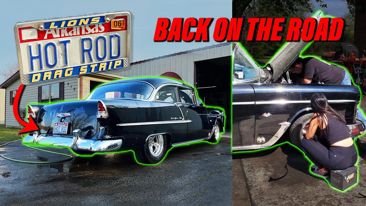 A HOT ROD since 1968!! Getting the 1955 Chevy Bel Air Post Car Running and Cruising Again 😎