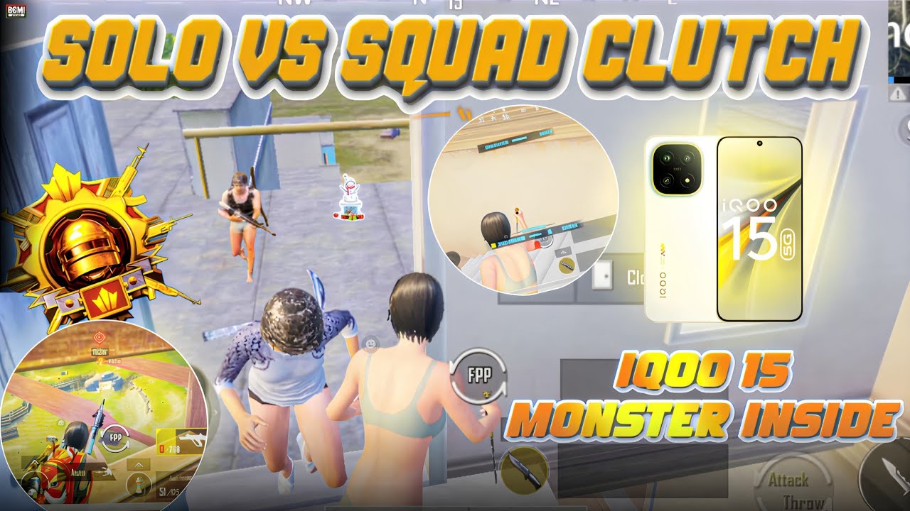 SOLO VS SQUAD GAMEPLAY & CLUTCHES l WITH IQOO 15 MONSTER 💀 l🔥