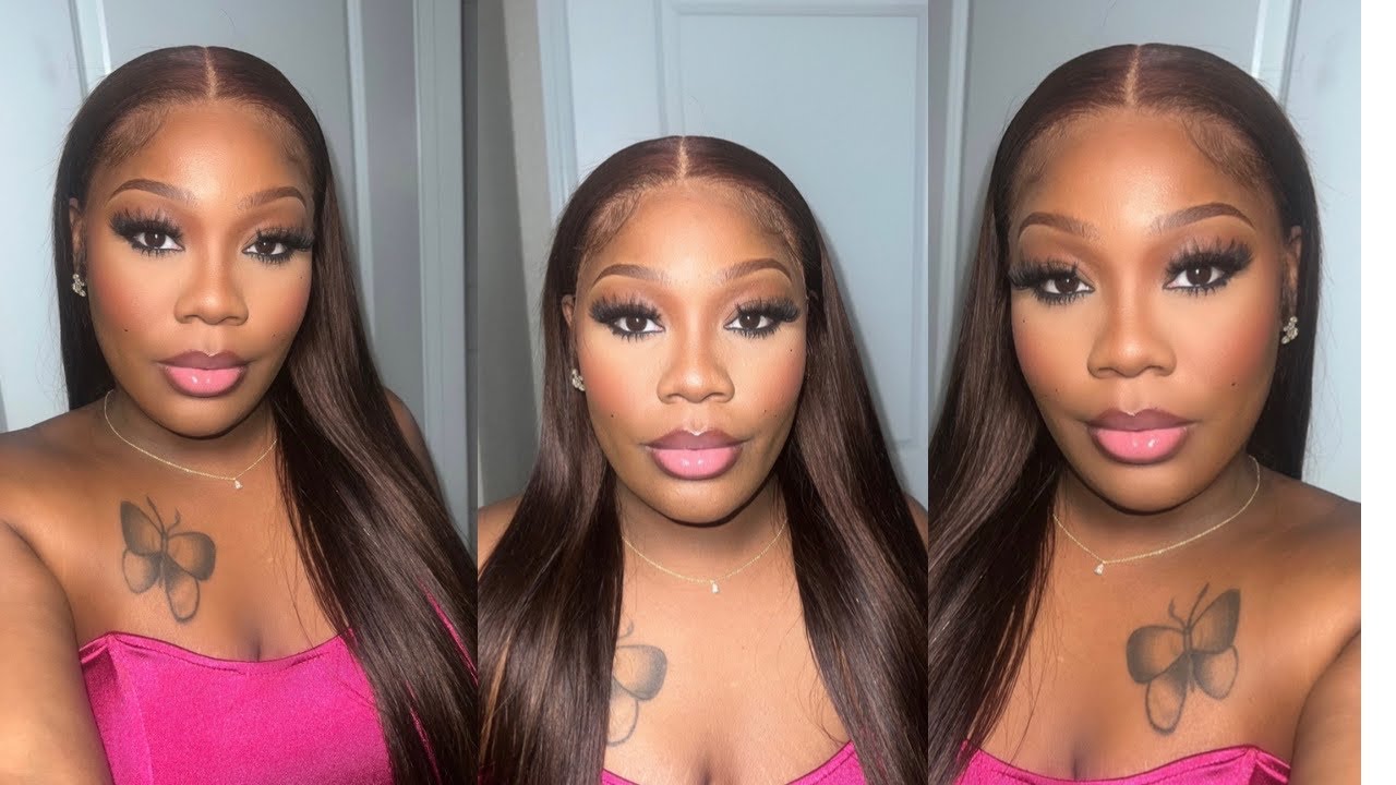 FLAWLESS BEAUTIFUL CHOCOLATE BROWN WIG  FT Hermosa hair