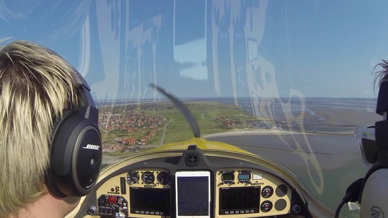 Anflug auf Baltrum mit einer FK14 Polaris B2