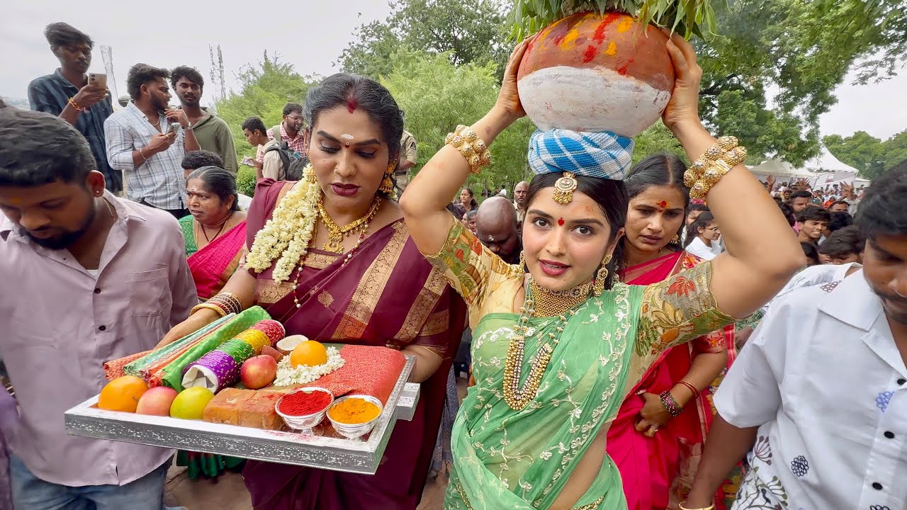 Jogini Shyamala and Bigg Boss fame Priyanka Jain Bonam at Golconda 2026 | Priyanka Jain Bonam |