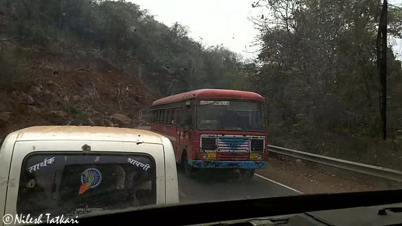 Bhoste Ghat : Thane - Chiplun MSRTC Bus Cabin Ride on Bhoste Ghat | Mumbai Goa Highway | Konkan