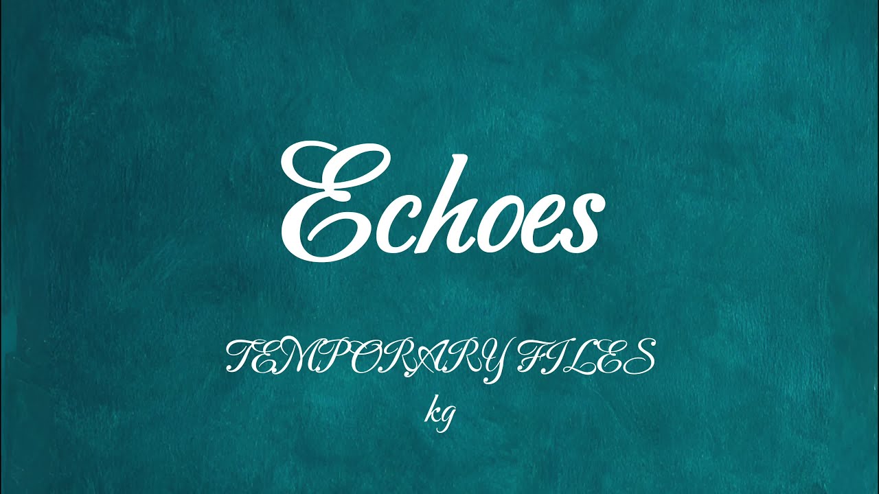 Echoes - KG. | TEMPORARY FILES (Visualizer)