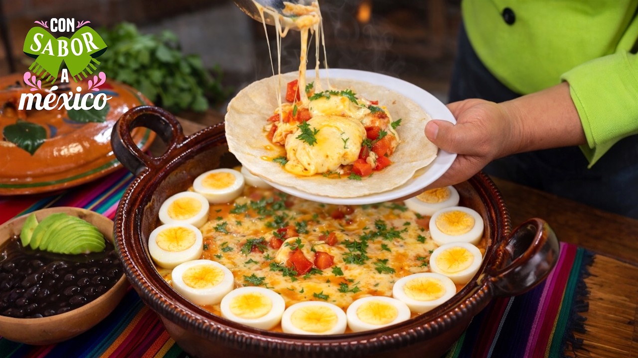 HUEVOS DUROS a la Mexicana al Grat&iacute;n | Desayuno Completo