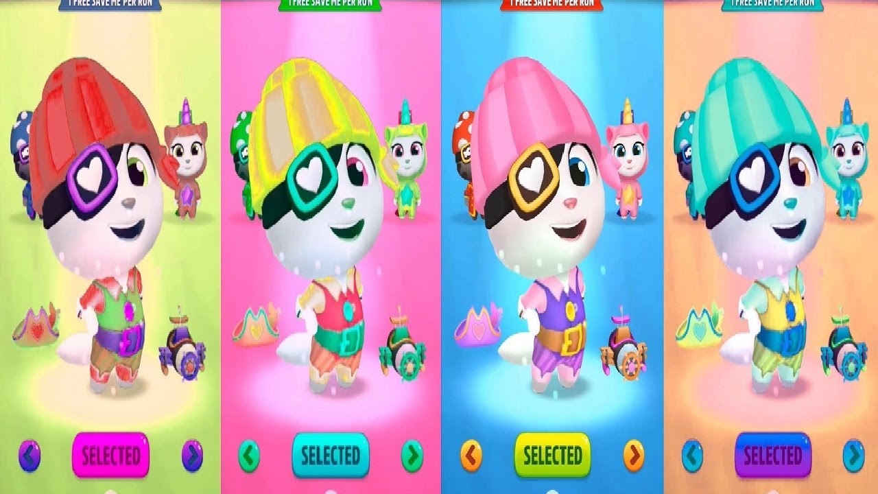 Colors Reaction Talking Tom Gold Run NEW UPDATE New Character Pirate Angela Unlocked Gameplay HD